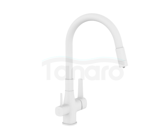 INVENA BATERIA ZLEWOZMYWAKOWA Z FILTREM GLAMOUR INVENA TREND, BIAŁA BZ-02-F02-V