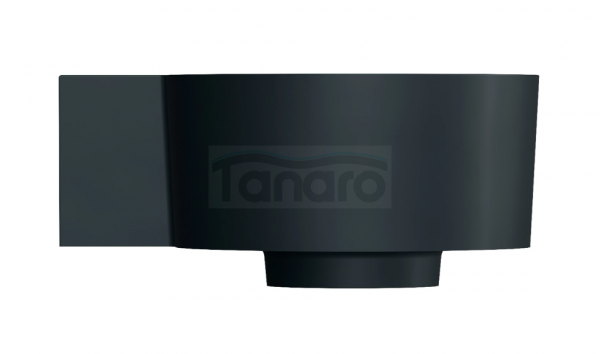 OMNIRES umywalka nablatowa/wisząca - lewa, 33 x 34 cm OVO M+ black lava mat OVO335UWLBLV