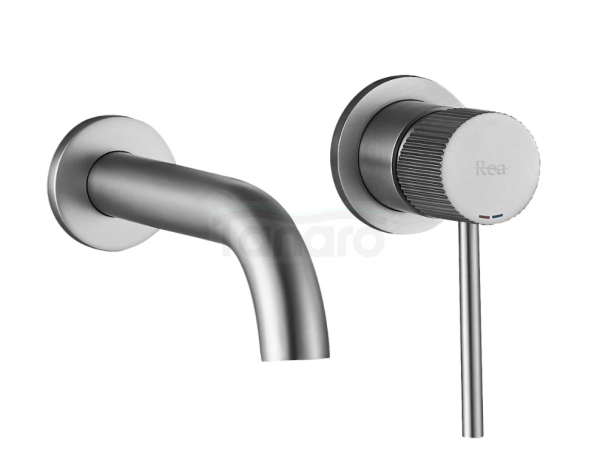 REA Bateria Umywalkowa Podtynkowa Rea Lungo Stripe Nikiel Szczotkowany