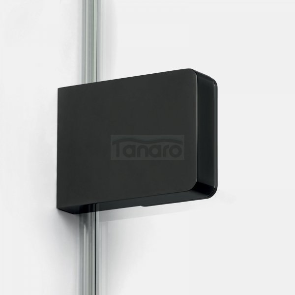 NEW TRENDY Drzwi wnękowe EVENTA BLACK CHROME 1D L 110x200 szkło czyste 8mm Active Shield 2.0 EXK-6133