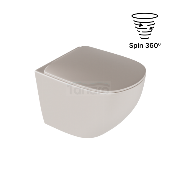 EXCELLENT Luqa miska WC 48 cm wisząca bezrantowa, z system spłukiwania Spin 360, z deską wolnoopadającą, cappucino mat CEAC.6403.K.6405.480.CAM