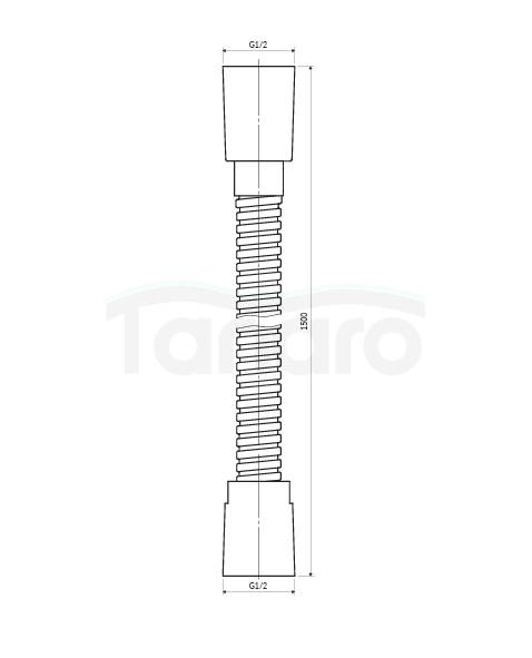 OMNIRES wąż prysznicowy, 150 cm grafit szczotkowany 023-XGR