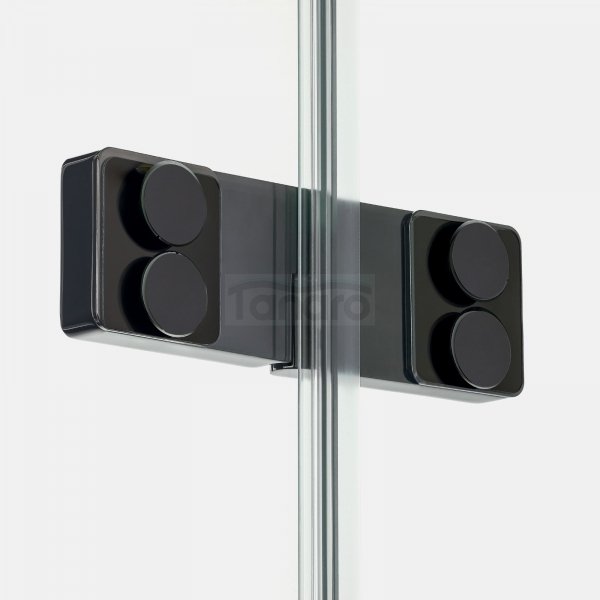 NEW TRENDY Drzwi wnękowe EVENTA BLACK CHROME 1D L 120x200 szkło czyste 8mm Active Shield 2.0 EXK-6135