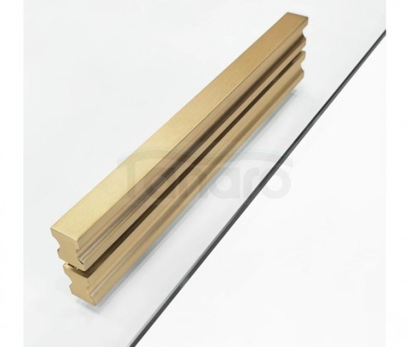 REA - Kabina Prysznicowa MONTANA Gold Brush / Złota Szczotkowana 130x80  /drzwi 130 + ścianka 80/