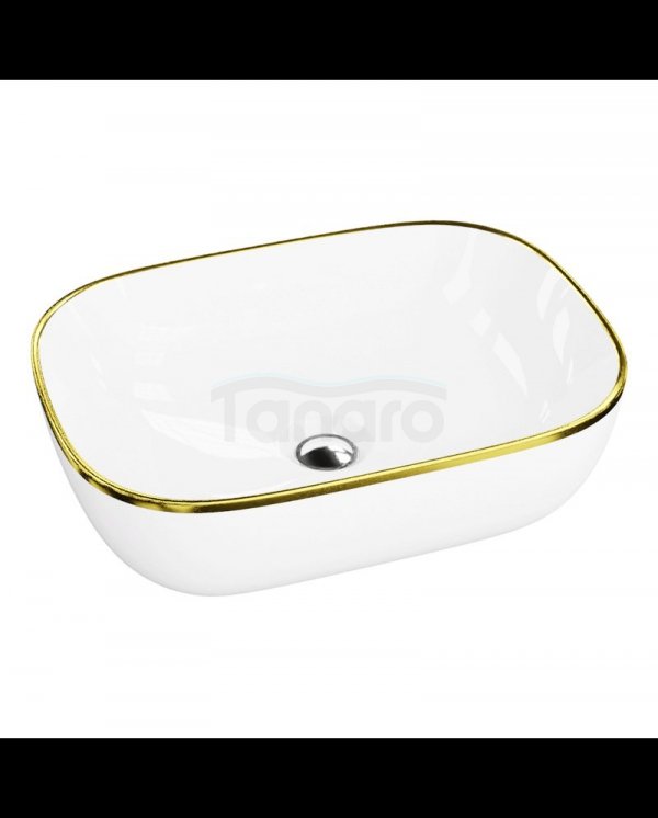 LAVITA Umywalka nablatowa 46x32,5 Costa Gold line