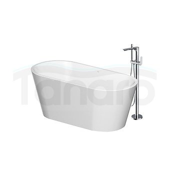 CERSANIT - Set B719: wanna wolnostojąca owalna INVERTO by Cersanit 170x80 z baterią wolnostojącą INVERTO by Cersanit chrom  S601-138