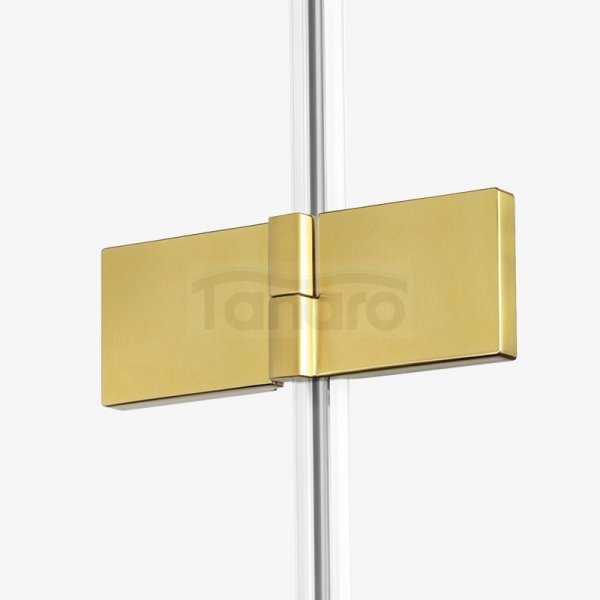 NEW TRENDY Kabina prysznicowa AVEXA GOLD BRUSHED 1D L 90x100x200 szkło czyste 6mm Active Shield 2.0 EXK-1746