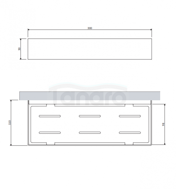 OMNIRES koszyk prysznicowy, 30 x 5 x 11 cm nikiel UN10335NI