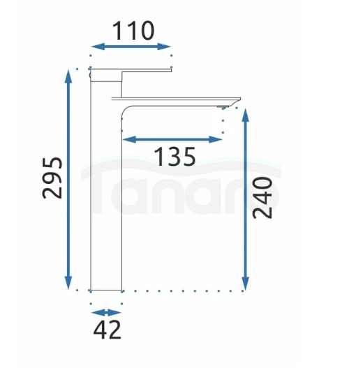 REA - Bateria Umywalkowa VENETA Chrom Wysoka