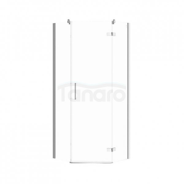 CERSANIT - Kabina prysznicowa pięciokątna JOTA (80x80x195) szkło transparentne - chrom LEWA  S160-010