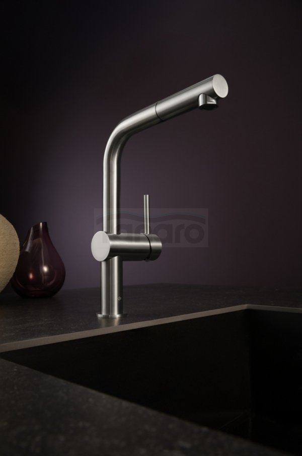 ARMATURA KRAKÓW KFA DUERO EDGE INOX bateria kuchenna z wyciąganą wylewką 6623-510-22