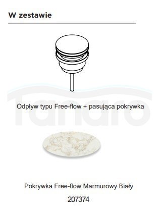RIHO - Umywalka LIVIT MARMIC marmurowy wzór okrągła biała matowa W031002M00 