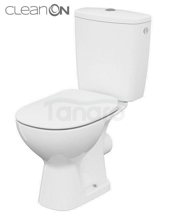 CERSANIT - WC kompakt 659 ARTECO CleanOn 010 new 3/5 z deską polipropylenową wolnoopadającą  K667-069