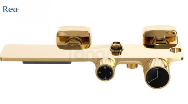 REA - Zestaw Natryskowy HELIX Gold / Złoty