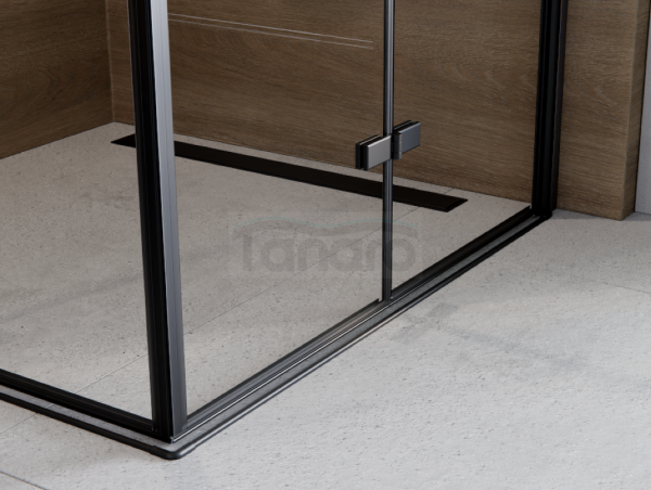 BESCO Kabina kwadratowa składana Exo-H 90 Black KEHB-90-195