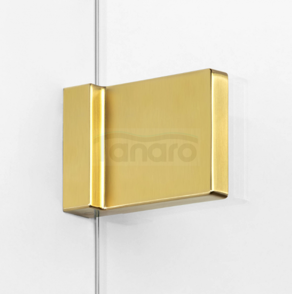 NEW TRENDY Kabina prysznicowa walk in Avexa Gold Brushed, jednoelementowa, z wieszakiem relingowym. Grubość szkła 8mm 130x200 EXK-7040