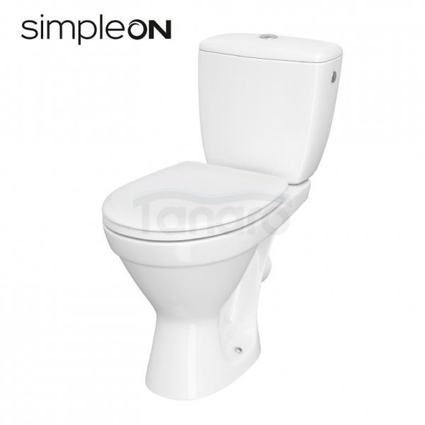 MITO by Cersanit - Wc kompakt 695 CERSANIA SimpleOn 010, deska duroplastowa wolnoopadająca z łatwym wypinaniem  K11-2337