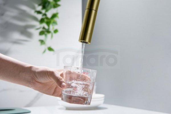 BLUE WATER BATERIA KUCHENNA Z PODŁĄCZENIEM DO WODY FILTROWANEJ Z WYCIĄGANĄ WYLEWKĄ CYRUS MOSIĄDŹ ANTYCZNY