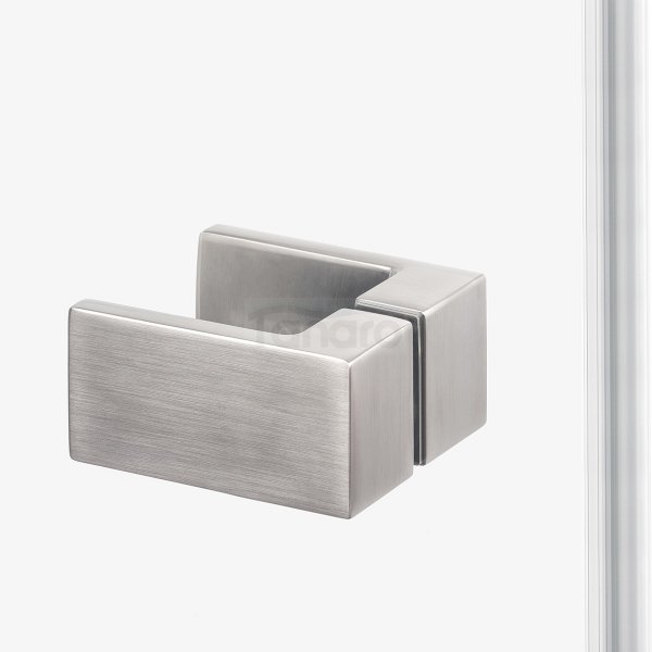 NEW TRENDY Drzwi wnękowe AVEXA NICKEL BRUSHED 1D P 130x200 szkło czyste 6mm Active Shield 2.0 EXK-8468