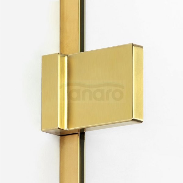 NEW TRENDY Kabina prysznicowa drzwi podwójne uchylne AVEXA GOLD BRUSHED 90x80x200 EXK-1780