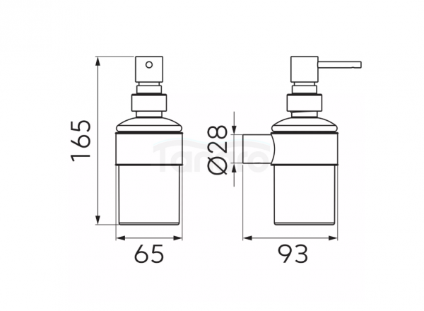 FERRO Dozownik na mydło NOSTRIS ANS34BL
