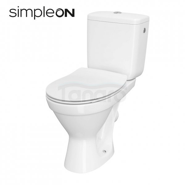 MITO - SET 699 - Wc Kompakt CERSANIA SimpleOn z deską Slim duroplastową, wolnoopadającą z funkcją łatwego wypinania  K11-2340