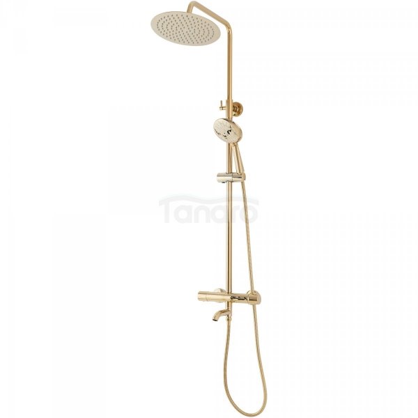 REA - Zestaw Prysznicowy Natryskowy z Termostatem LUNGO GOLD Złoty