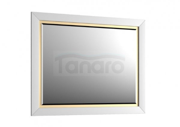 KROFAM - Lustro CHIC 100x80cm, biały satyna CH2 10095-0/43Z-W