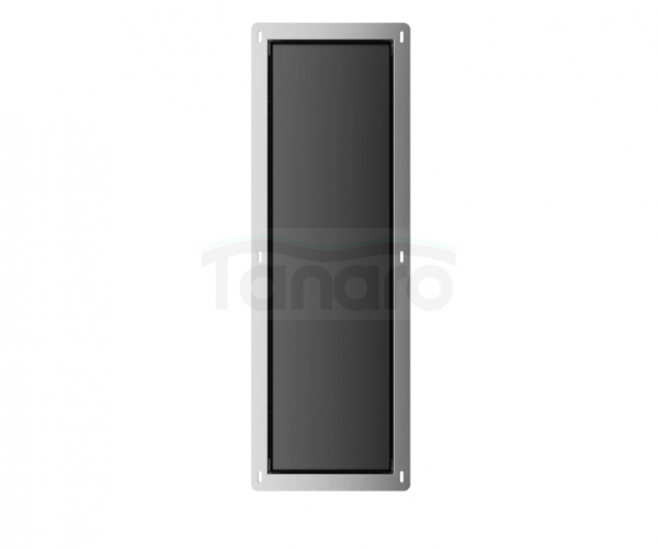 BALNEO Schowek na szczotkę WC Wall Box Brush L Black Glass lewy do wbudowania w ścianę ze stali nierdzewnej czarny
