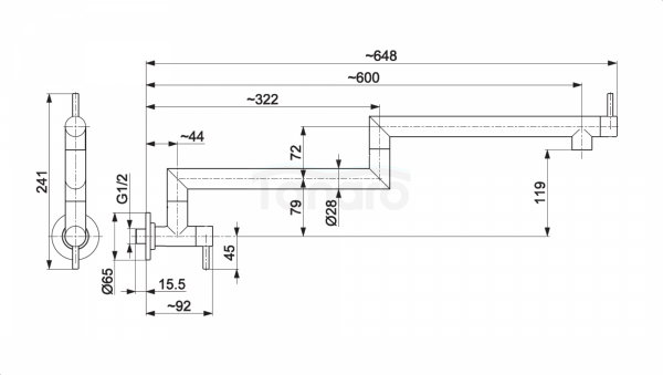 ARMATURA KRAKÓW KFA bateria kuchenna przegubowa DUERO POT FILLER ROSE GOLD 6623-030-34