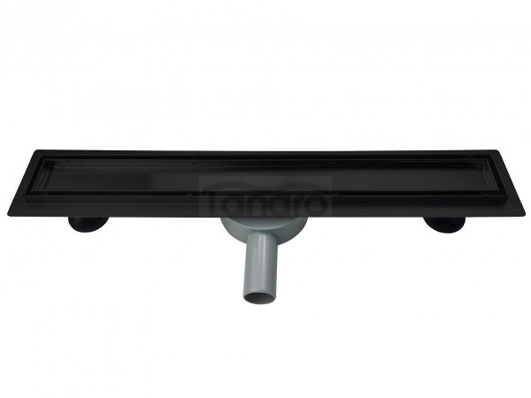 AQUALine - Odpływ liniowy podłogowy 2w1 pod płytkę CZARNY Matowy Obrotowy syfon 100cm R04BK1000