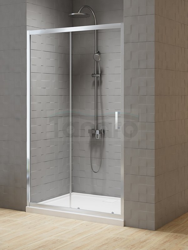 NEW TRENDY Drzwi wnękowe prysznicowe przesuwne NEW VARIA 120x190 szkło 6mm PL PRODUKCJA  D-0190A
