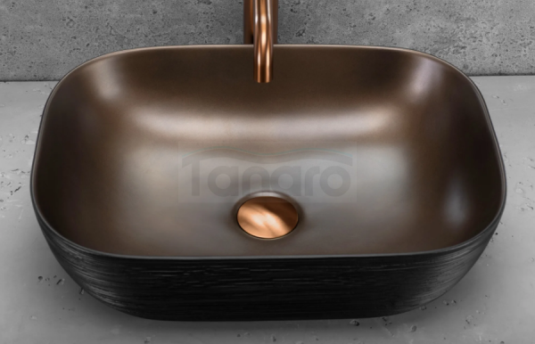 REA - Umywalka nablatowa BELINDA  / Copper Brush / Black