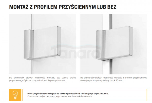 NEW TRENDY Kabina prysznicowa pięciokątna asymetryczna AVEXA 100x80x200 EXK-3893/EXK-3894