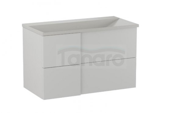 KROFAM - Szafka pod umywalkę EDGE 90 cm, biało-szary  ED 9070-48Z-W