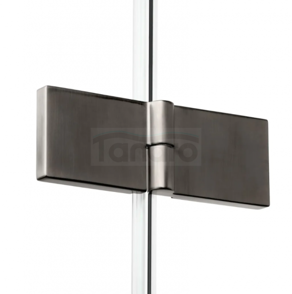 NEW TRENDY Kabina prysznicowa 90x90 New Soleo Gunmetal Brushed, Drzwi składane, podwójne K-2251