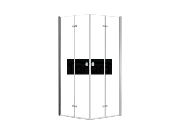 BESCO Kabina kwadratowa składana 90x90x195 Exo-H 90 Gun Metal KEHGM-90-195
