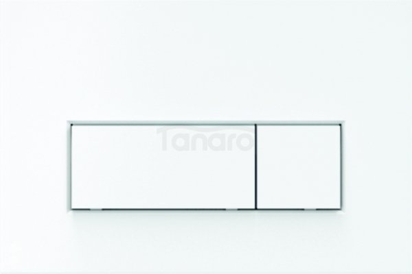 AQUAFORM - Przycisk uruchamiający OPTIMA RECTANGLE do sytemu podtynkowego WC biały połysk  AQ.501-30213