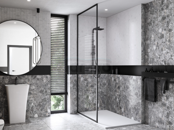 BESCO Ścianka walk-in Icon Black 100x200 IC-100-200C