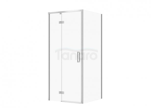 CERSANIT - Set B852 - Kabina kwadratowa LARGA na zawiasach 90x90X195  LEWA  Chrom szkło transparentne  S601-217