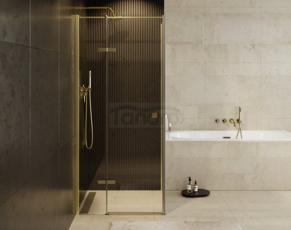 BESCO Kabina prysznicowa Pixa Gold 90x90 Lewa PKL-90-195G