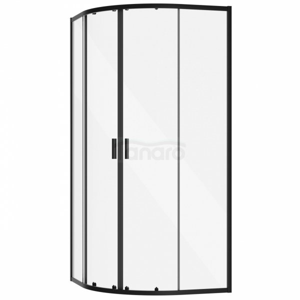 BESCO Kabina prysznicowa z brodzikiem 80x80x190 Zarya Black 80 + brodzik Axim 80 ZB-AX-80-190
