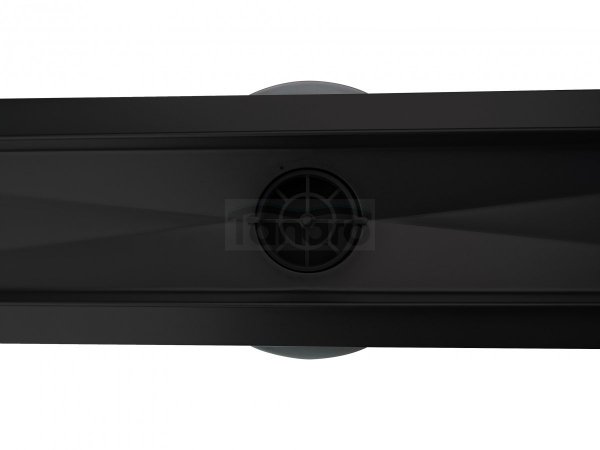 AQUALine - Odpływ liniowy podłogowy 2w1 pod płytkę CZARNY Matowy Obrotowy syfon 60cm R04BK600