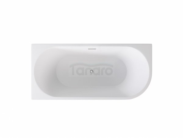BESCO Wanna wolnostojąca przyścienna Zoya 170x80 Lewa + maskownica syfonu z przelewem czarna #WAS-170-ZLC