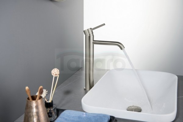 BLUE WATER Bateria umywalkowa wysoka BOSTON BOS-BUW.050 NIKIEL (kolor STALI)