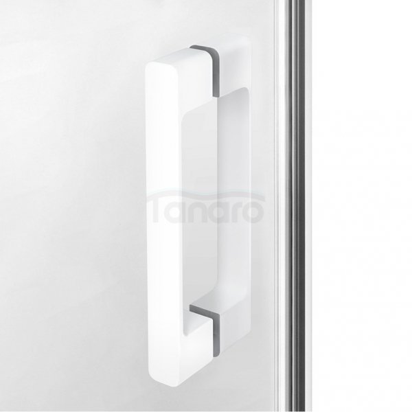 NEW TRENDY Drzwi wnękowe prysznicowe przesuwne PRIME WHITE 140x200 D-0408A/D-0409A