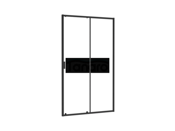 BESCO Drzwi prysznicowe przesuwne Zarya Black 120 DZB-120