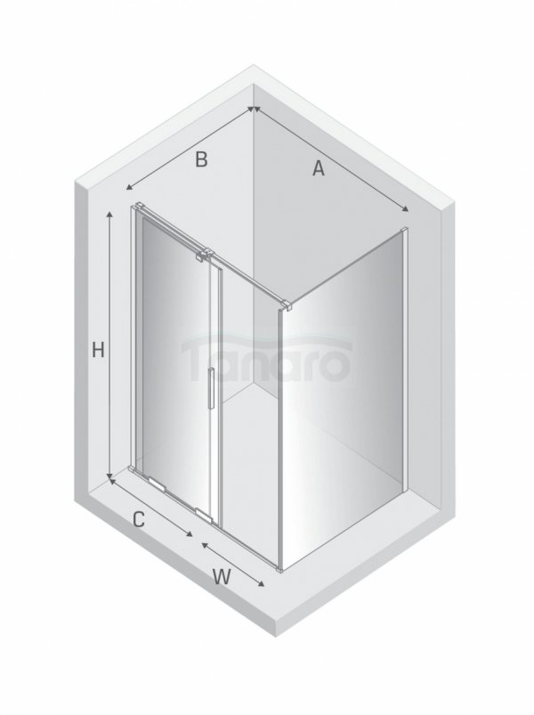 NEW TRENDY Kabina prysznicowa SMART COPPER BRUSHED 1D prostokątna U 100x110x200 szkło czyste 8mm Active Shield 2.0 EXK-7670