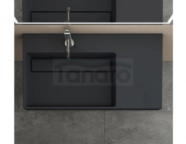 REA - Umywalka konglomeratowa ARCHI 90 CM szary mat