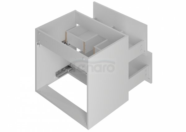 MEGSTYL WOOD-02 Szafka z umywalką 60cm biały mat WOOD-0000-0112